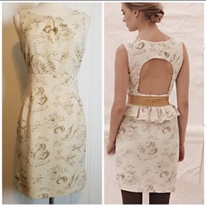 ANTHROPOLOGIE OPEN BACK DETAILED NWOT DRESS
